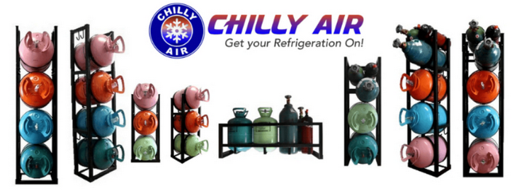 Refrigerant Racks - CoolMaster Tank Rack – 1x50lb, 2x30lb (Nitrogen/Oxygen/Acetylene)